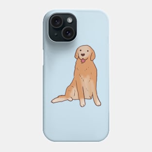 Golden Retriever dog illustration Phone Case