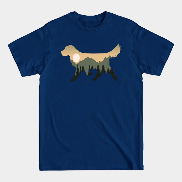 Discover golden retriever dog forest mountain sunset gift - Golden Retriever - T-Shirt