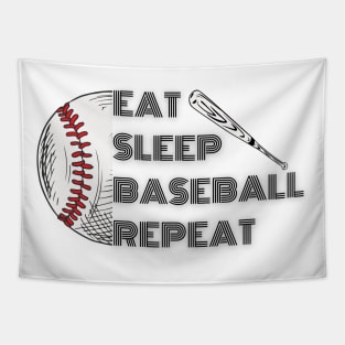 Eat Sleep Baseball Repeat Tapestry