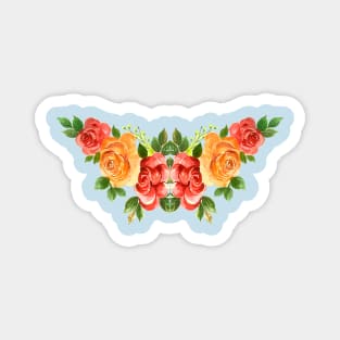 Summer Flowers, Summer floral wreath Magnet