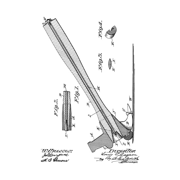 Hammer Vintage Patent Hand Drawing by TheYoungDesigns