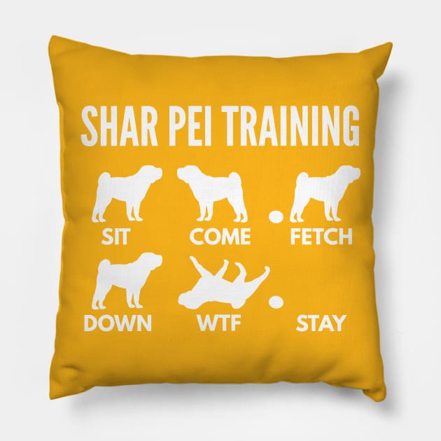 Shar Pei Training Shar Pei Tricks Pillow by DoggyStyles