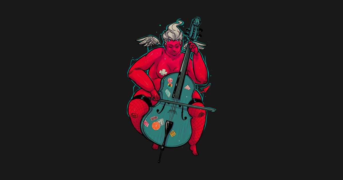 Succubus - Cello - Demon - T-Shirt | TeePublic