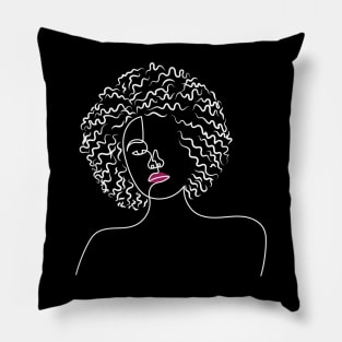 It's More Than Just Hair, It's an Attitude | One Line Drawing | One Line Art | Minimal | Minimalist Pillow