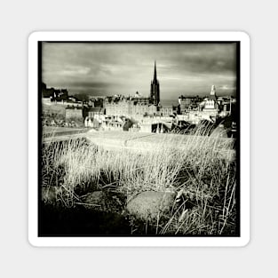 Rooftop view over Edinburgh looking towards The Hub Magnet