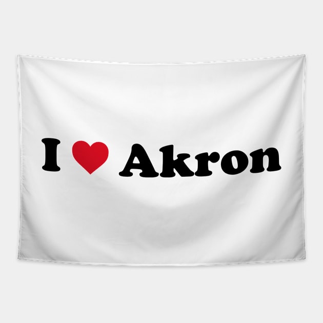 I Love Akron Tapestry by Novel_Designs