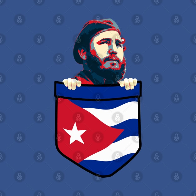 Fidel Castro Cuba Chest Pocket by Nerd_art