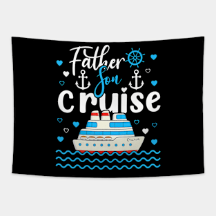 Cruise Father Son 2024 Funny Mom Son Vacation Tapestry