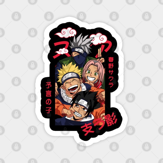 Happy Team 7 - Naruto Anime Magnet by Otaku Vibes
