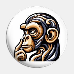 Pop art monkey illustration. cubism illustration of monkey Pin