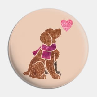 Watercolour Working Cocker Spaniel Pin