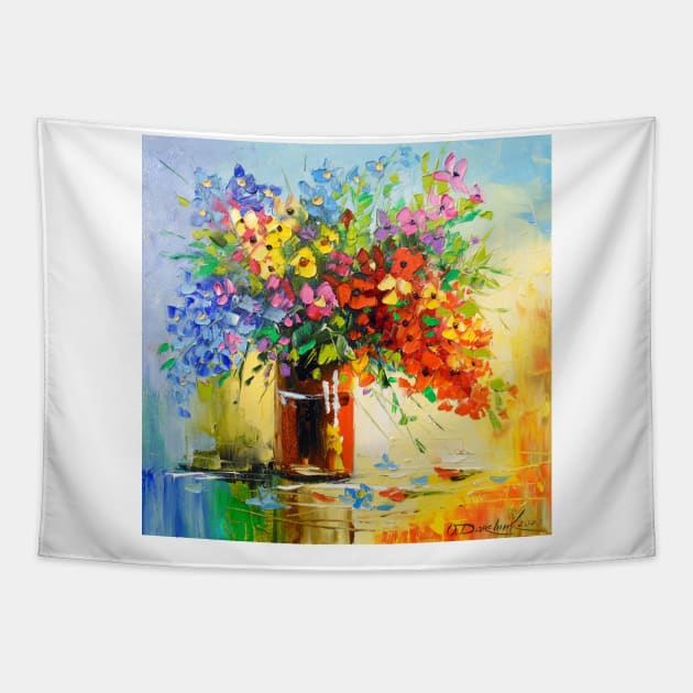 A bouquet of wild flowers Tapestry by OLHADARCHUKART