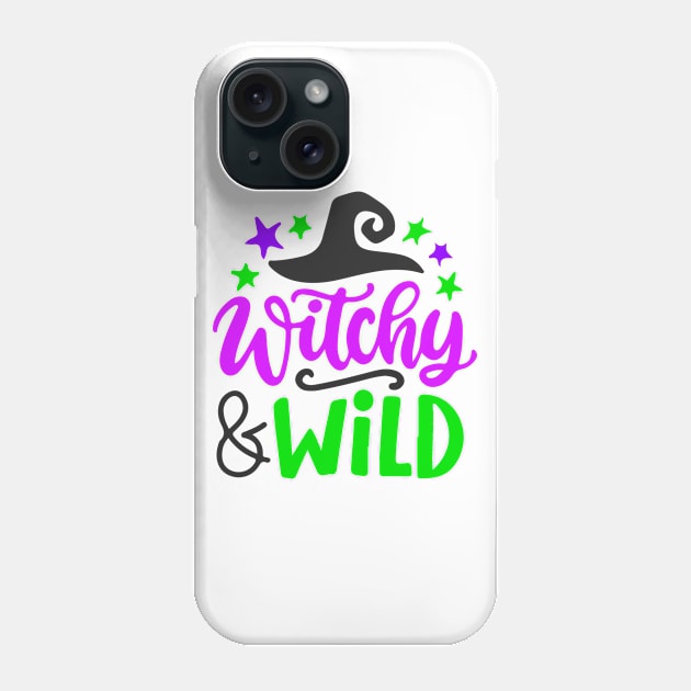 Witchy Wild Halloween Phone Case by igzine