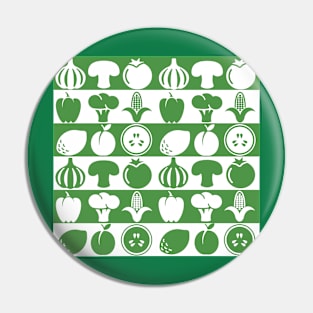 Vegetables in green andwhite graphic pattern Pin