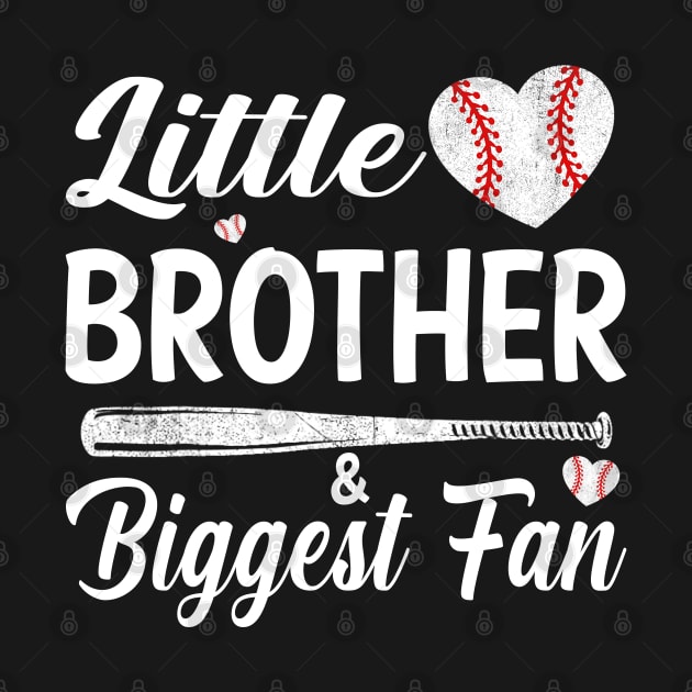 Little Brother Biggest Fan Baseball by eyelashget