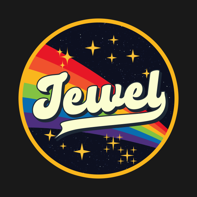 Jewel // Rainbow In Space Vintage Style by LMW Art