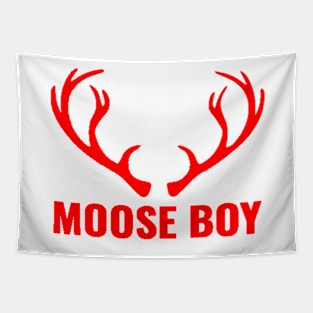 MOOSE BOY RED Tapestry