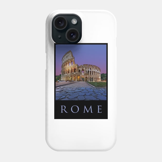 Colosseum,Rome,Travel Poster Phone Case by BokeeLee
