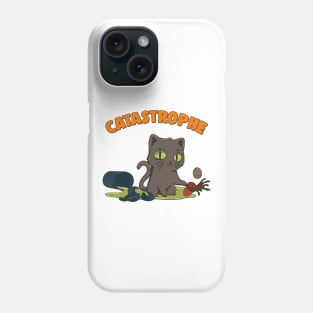 Cute Funny Catastrophe Kitten Spilling Drinks Cat Phone Case