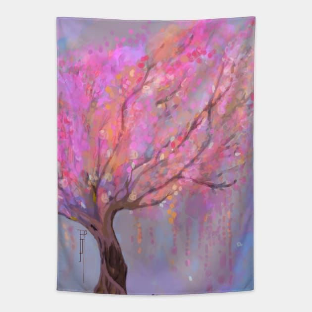 Japanese Sakura Tapestry by jen28