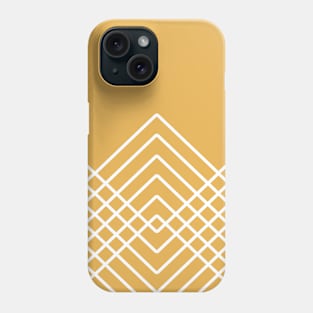 Abstract geometric pattern - bronze and white. Phone Case