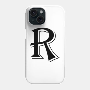 Black letter R in vintage style Phone Case