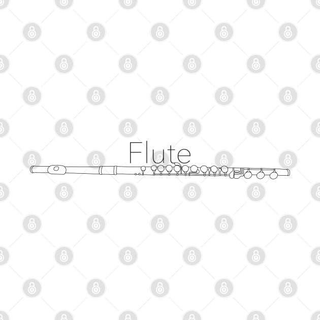 Hand Drawn Black Flute by ViktoriousFlutes