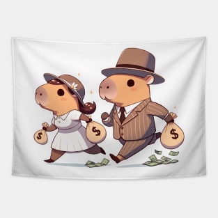 Toronto - High Park Capybaras Bonnie & Clyde V3 Tapestry