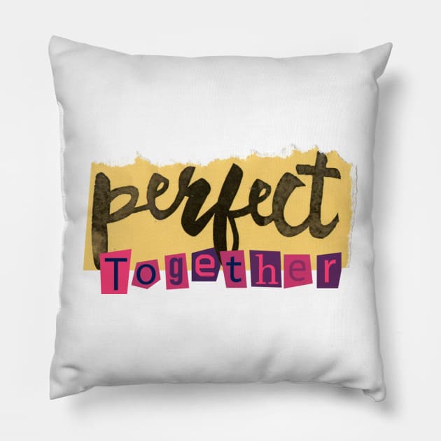 Perfect Together Collage Art! Pillow by SocietyTwentyThree