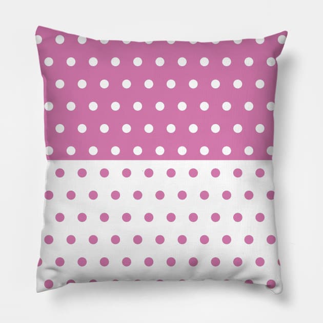 Pink Polka Pillow by fairedesign