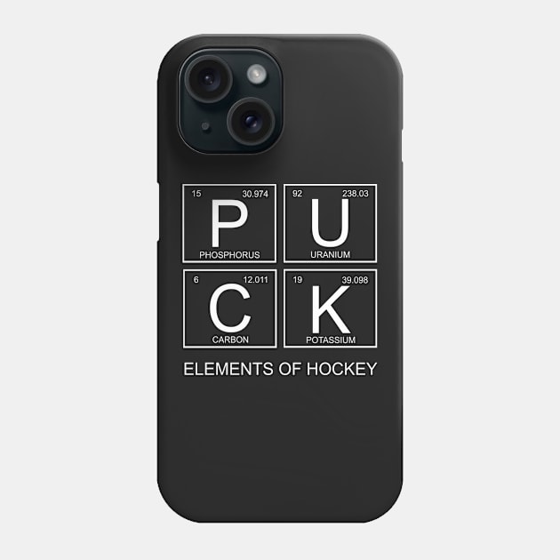 Elements of Hockey (PUCK) Phone Case by almosthome