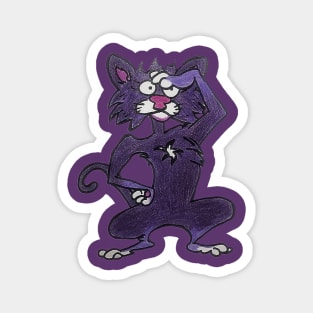 Purple Kitty Magnet