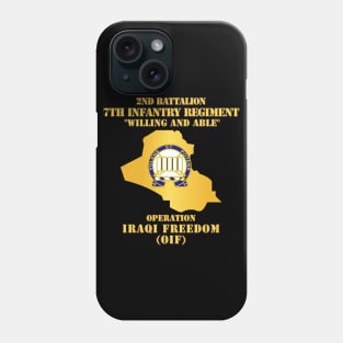 2nd Bn 7th Infantry Regt - OIF w Map Phone Case