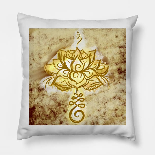 The Noble Path to the Golden Lotus Pillow by laceylschmidt