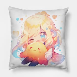 Girl and her slime Pillow