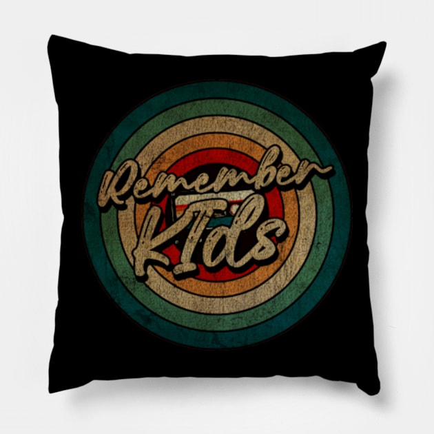 Remember KIds - Vintage Circle kaset Pillow by WongKere Store