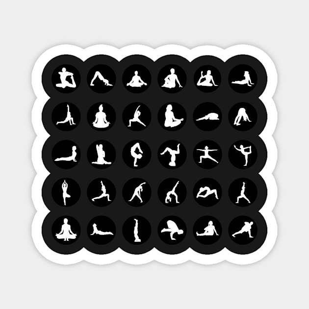 Yoga Icon Stickers Magnet by VectorPB