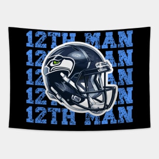 Seattle Seahawks Helmet 12th Man Tapestry