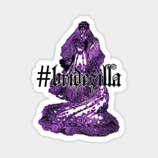 Gothic Bridezilla Purple Magnet