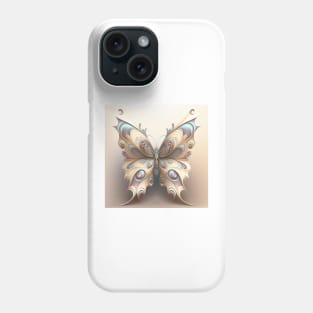 A Fractal Design in A Butterfly Motif Phone Case