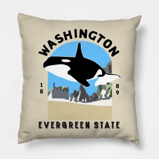 Washington State Orca Killer Whale Olympic National Park Pillow