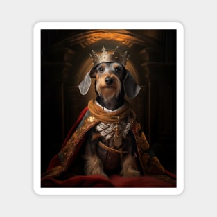 Distinguished Wire Haired Dachshund - Medieval German King Magnet