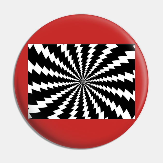 Black and white hypnotic illustion pattern Pin by RubyCollection