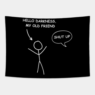 Hello Darkness My Old Friend - Meme Tapestry