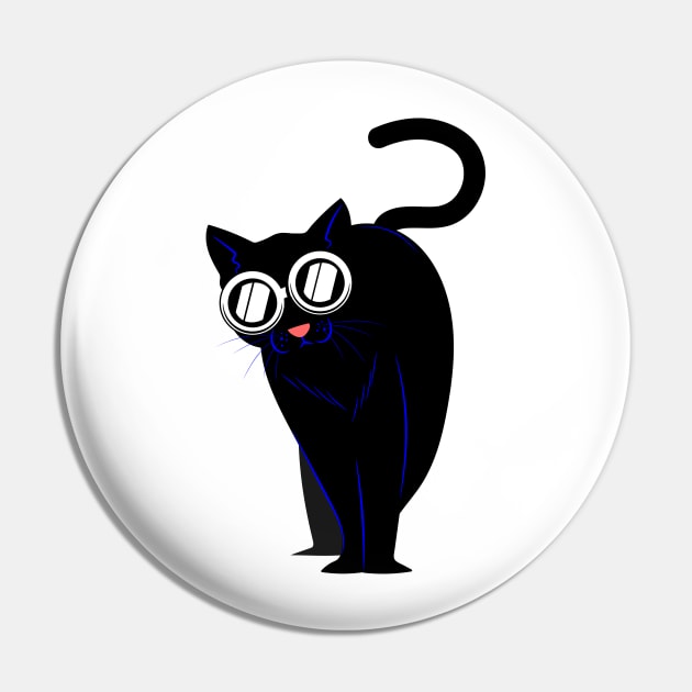 Black Cat Pin by Plush Tee