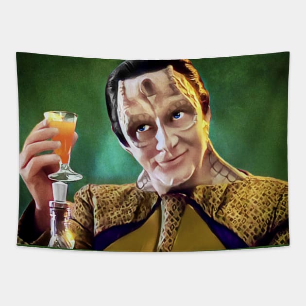 Cheers from Space Murder Lizard Tapestry by OrionLodubyal