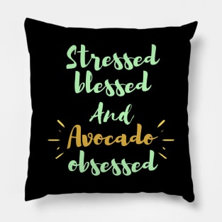 Avocado obsessed vegan Pillow