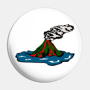 Volcano Island Pin