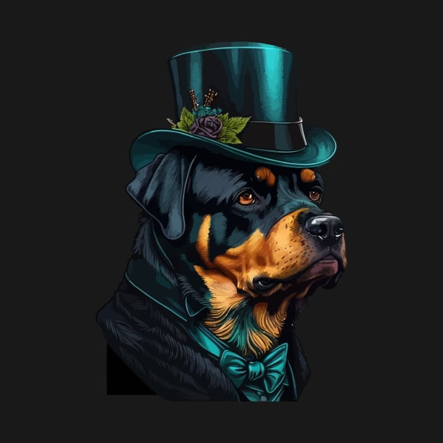 Rottweiler Funny Top Hat by K3rst