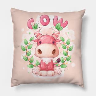 Sweet Baby Cow Pillow